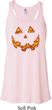 Halloween Jack O Lantern Skull Ladies Flowy Racerback Tanktop