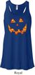 Halloween Jack O Lantern Skull Ladies Flowy Racerback Tanktop