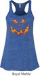 Halloween Jack O Lantern Skull Ladies Flowy Racerback Tanktop