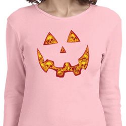 Halloween Jack O Lantern Skull Ladies Long Sleeve Shirt Halloween Jack O Lantern Skull Ladies Long Sleeve Shirt
