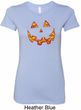 Halloween Jack O Lantern Skull Ladies Longer Length Shirt