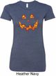 Halloween Jack O Lantern Skull Ladies Longer Length Shirt