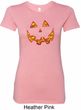 Halloween Jack O Lantern Skull Ladies Longer Length Shirt