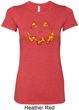 Halloween Jack O Lantern Skull Ladies Longer Length Shirt