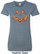 Halloween Jack O Lantern Skull Ladies Longer Length Shirt