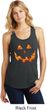 Halloween Jack O Lantern Skull Ladies Racerback Tank Top