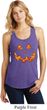 Halloween Jack O Lantern Skull Ladies Racerback Tank Top