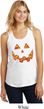 Halloween Jack O Lantern Skull Ladies Racerback Tank Top