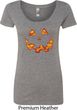 Halloween Jack O Lantern Skull Ladies Scoop Neck Shirt