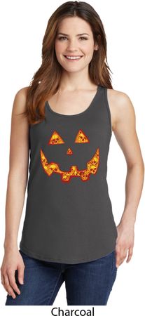Halloween Jack O Lantern Skull Ladies Tank Top