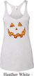 Halloween Jack O Lantern Skull Ladies Tri Blend Racerback Tank Top