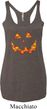 Halloween Jack O Lantern Skull Ladies Tri Blend Racerback Tank Top