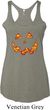 Halloween Jack O Lantern Skull Ladies Tri Blend Racerback Tank Top