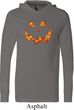 Halloween Jack O Lantern Skull Lightweight Hoodie Tee