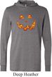 Halloween Jack O Lantern Skull Lightweight Hoodie Tee