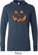 Halloween Jack O Lantern Skull Lightweight Hoodie Tee