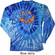 Halloween Jack O Lantern Skull Long Sleeve Tie Dye Shirt
