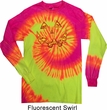 Halloween Jack O Lantern Skull Long Sleeve Tie Dye Shirt