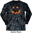 Halloween Jack O Lantern Skull Long Sleeve Tie Dye Shirt