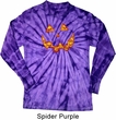Halloween Jack O Lantern Skull Long Sleeve Tie Dye Shirt