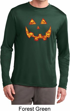 Halloween Jack O Lantern Skull Mens Dry Wicking Long Sleeve Shirt