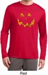 Halloween Jack O Lantern Skull Mens Dry Wicking Long Sleeve Shirt