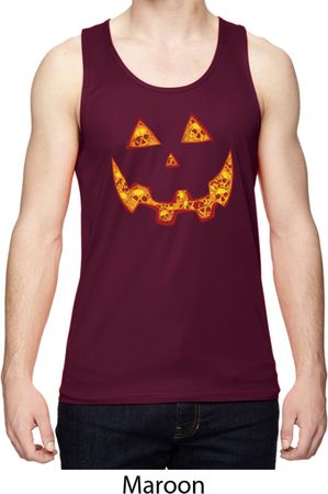 Halloween Jack O Lantern Skull Mens Moisture Wicking Tanktop