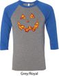 Halloween Jack O Lantern Skull Mens Raglan Shirt