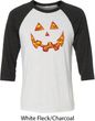 Halloween Jack O Lantern Skull Mens Raglan Shirt