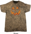 Halloween Jack O Lantern Skull Mineral Tie Dye Shirt