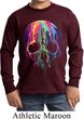 Halloween Melting Skull Kids Long Sleeve Shirt