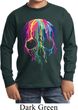 Halloween Melting Skull Kids Long Sleeve Shirt