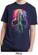 Halloween Melting Skull Kids Moisture Wicking Shirt