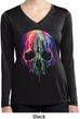 Halloween Melting Skull Ladies Dry Wicking Long Sleeve Shirt