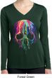 Halloween Melting Skull Ladies Dry Wicking Long Sleeve Shirt