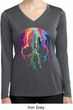 Halloween Melting Skull Ladies Dry Wicking Long Sleeve Shirt