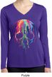 Halloween Melting Skull Ladies Dry Wicking Long Sleeve Shirt