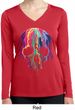 Halloween Melting Skull Ladies Dry Wicking Long Sleeve Shirt