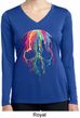 Halloween Melting Skull Ladies Dry Wicking Long Sleeve Shirt