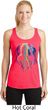 Halloween Melting Skull Ladies Dry Wicking Racerback Tank Top