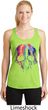 Halloween Melting Skull Ladies Dry Wicking Racerback Tank Top