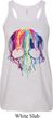Halloween Melting Skull Ladies Flowy Racerback Tanktop