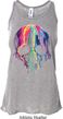 Halloween Melting Skull Ladies Flowy Racerback Tanktop