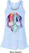 Halloween Melting Skull Ladies Flowy Racerback Tanktop