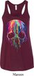 Halloween Melting Skull Ladies Flowy Racerback Tanktop