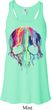 Halloween Melting Skull Ladies Flowy Racerback Tanktop
