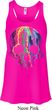 Halloween Melting Skull Ladies Flowy Racerback Tanktop