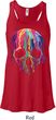 Halloween Melting Skull Ladies Flowy Racerback Tanktop