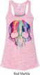 Halloween Melting Skull Ladies Flowy Racerback Tanktop