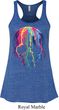 Halloween Melting Skull Ladies Flowy Racerback Tanktop
